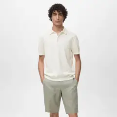 MANGO - Polo Slim Fit Punto Fino 100% Algodón Hombre Man
