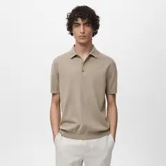 MANGO - Polo Slim Fit Punto Fino 100% Algodón Hombre Man