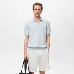MANGO - Polo Slim Fit Punto Fino 100% Algodón Man