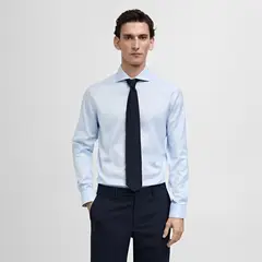 MANGO - Camisa 100% Algodón Slim Fit Man
