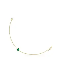 TOUS - Pulsera Oro 14k Corazon Malaquita