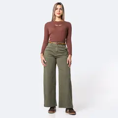PIONIER - Pantalon Wide Leg Mujer