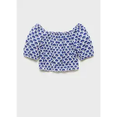 MANGO KIDS - Blusa Niña Manga Corta Algodón
