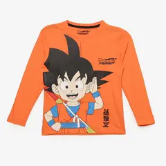 DRAGON BALL - Polo Niño Manga Larga Algodón