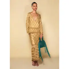 PALMA CANARIA - Falda Larga con Flecos Mujer