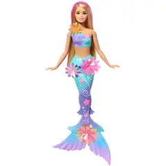 BARBIE - Juguete Muñeca Sirena Con Transformación De Flores