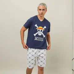 BEARCLIFF - Pijama 2 Piezas Azul One Piece Caballero