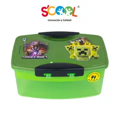 SCOOL - Taper División Con Cubiertos 1.1 Lt Minecraft