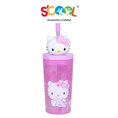 SCOOL - Vaso Tumbler 3d Con Caña 350ml Hello Kitty