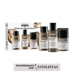 LOREAL PROFESSIONNEL - Trio Kit Reparador Absolut Repair Molecular: Shampoo 100ml + Sérum 75ml + Mascarilla 50ml