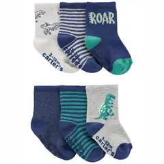 CARTER'S - Medias Bebé Niño Pack X6 Algodón Carters