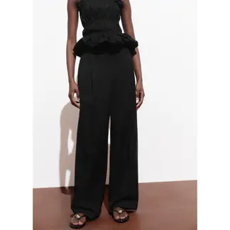 MANGO - Pantalón Straight Tiro Alto Mujer