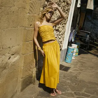 MANGO - Falda Larga Mujer