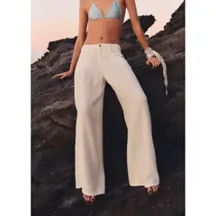 MANGO - Pantalón Straight Tiro Medio Mujer