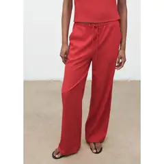 MANGO - Pantalón Straight Tiro Medio Mujer Mango.