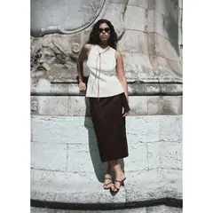 MANGO - Blusa Sin Mangas Mujer