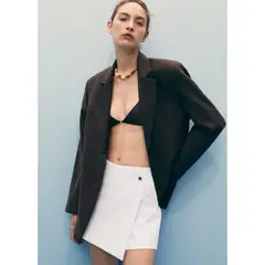 MANGO - Falda Short Tiro Medio Mujer