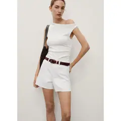 MANGO - Short Tiro Medio Mujer Mango.