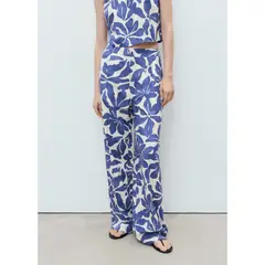 MANGO - Pantalón Recto Tiro Medio Mujer