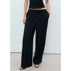 MANGO - Pantalón Straight Tiro Medio Mujer