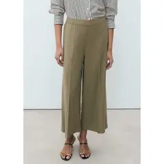 MANGO - Pantalón Palazzo Tiro Medio Mujer