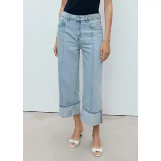 MANGO - Jean Wide Leg Tiro Medio Mujer Mango.