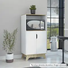 TUHOME - Mueble Microondasbicolorblanco