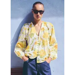 MANGO - Blusa Manga Larga Mujer