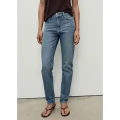 MANGO - Jean Mom Tiro Alto Mujer