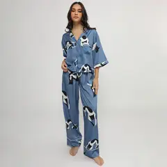 SIMONE - Pijama Silky Gatos