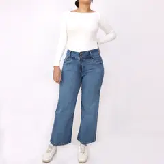 KAYRA POBLET - Jean Straight Tiro Alto Mujer