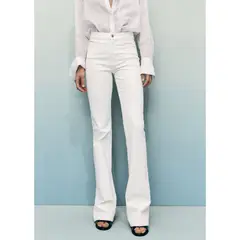 MANGO - Jean Flare Tiro Medio Mujer