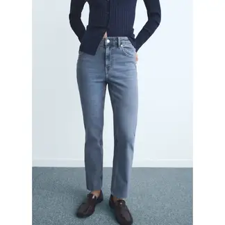 MANGO - Jean Flare Tiro Alto Mujer