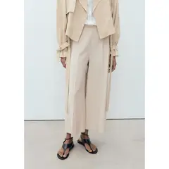 MANGO - Pantalón Palazzo Tiro Medio Mujer