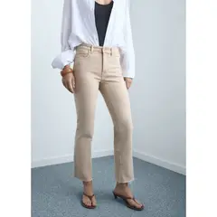 MANGO - Jean Flare Tiro Alto Mujer