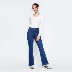 KANSAS - Jean Flare Tiro Medio Mujer