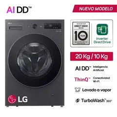 LG - Lavaseca WD20EGNTSPG 20kg/10kg AI DD Carga Frontal Grafito
