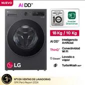 LG 18Kg 10Kg AI Carga Frontal Grafito