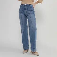 APOLOGY - Pantalón Straight Tiro Alto Mujer x Viviana Rivas Plata