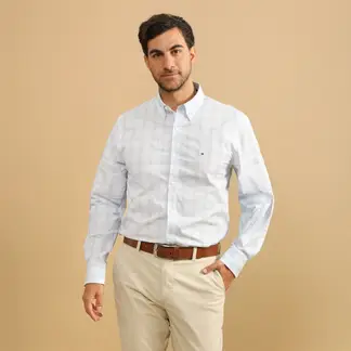 TOMMY HILFIGER - Camisa Algodón Casual Hombre
