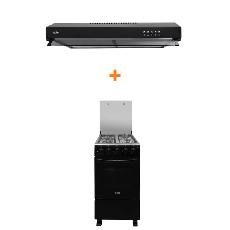 Combo cocina de pie cali glp 50cm+campana nyx 60cm 1m