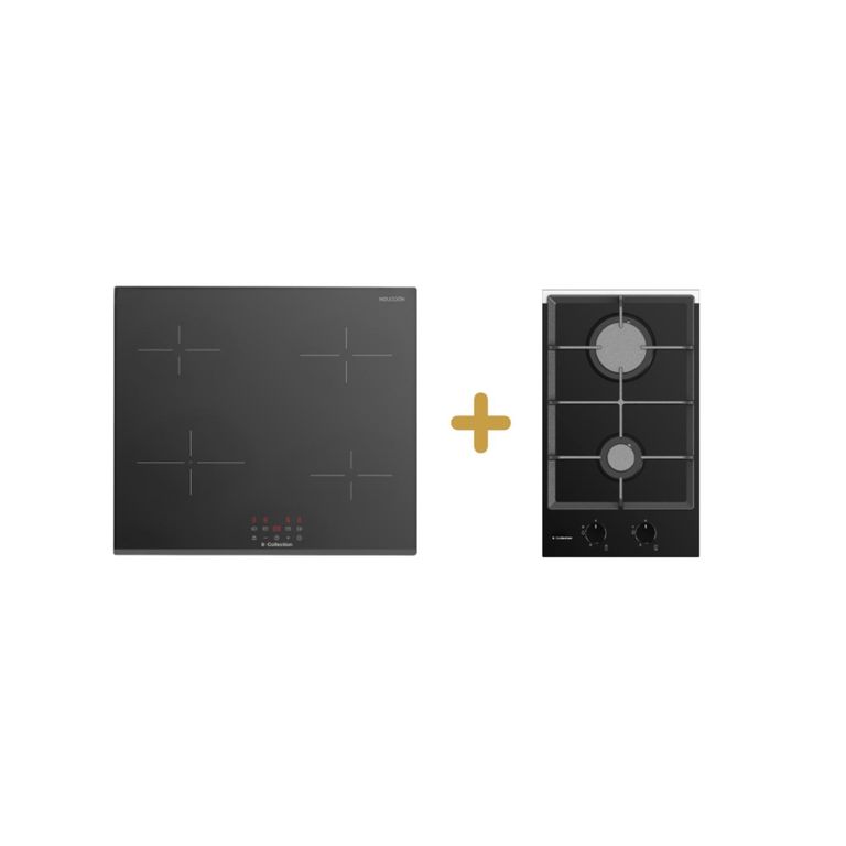 Combo s-c encimera de inducción 60cm+s-c encimera a gas vidrio templado 30cm