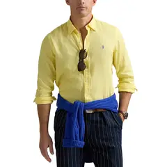 POLO RALPH LAUREN - Camisa 100% Lino Casual