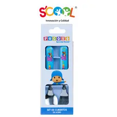 SCOOL - Set Cubiertos Acero Pocoyo