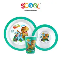 SCOOL - Set Vajilla Pp 3pz Jurassic