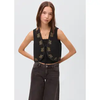 MANGO TEEN - Chaleco Bordado Mujer