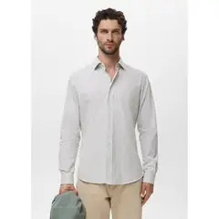 MANGO - Camisa 100% Algodón Regular Fit Hombre Man