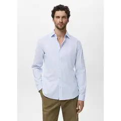 MANGO - Camisa 100% Algodón Regular Fit Hombre Man