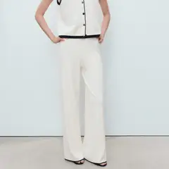 MANGO - Pantalón Straight Tiro Medio Mujer