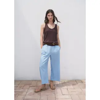 MANGO - Pantalón Cropped Tiro Medio Mujer